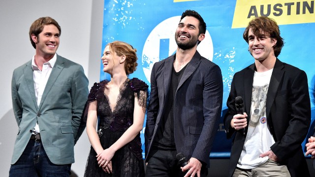 (L-R) Actors Blake Jenner, Zoey Deutch, Tyler Hoechlin and Temple Baker