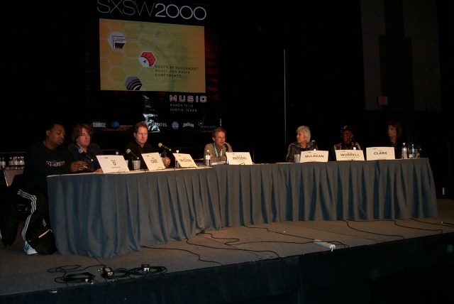Chuck D, Peter Case, Roger McGuinn, Joe Nick Patoski, Ian McLagan, Bernie Worrell, & Terri Clark at SXSW Music 2000