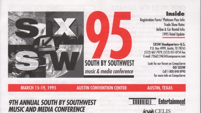 History Sxsw Conference Festivals - sxsw 1995 brochure