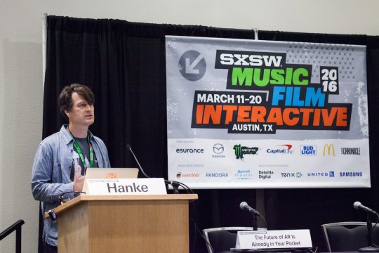 The Future of AR Is Already in Your Pocket" at SXSW 2016.