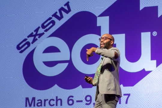 SXSWedu 2017 Keynote speaker, Christopher Emdin, photo by David Zacek.