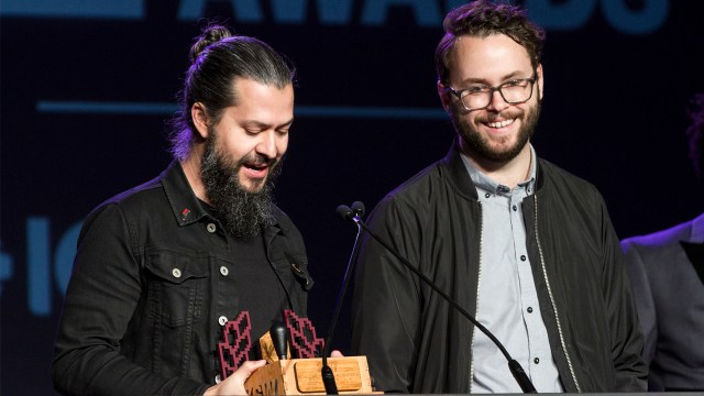 Arne Meyer and Scott Lowe, 2017 SXSW Gaming Awards - Photo by Thomas Tischio