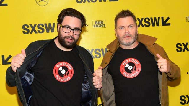 AUSTIN, TX - MARCH 14: Brett Haley and Nick Offerman attend the "Hearts Beat Loud" Premiere 2018 SXSW Conference and Festivals at Paramount Theatre on March 14, 2018 in Austin, Texas. (Photo by Matt Winkelmeyer/Getty Images for SXSW)