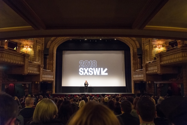 Paramount stage from the back of the theater