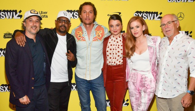 AUSTIN, TEXAS - MARCH 09: Harmony Korine, Martin Lawrence, Matthew McConaughey, Stefania LaVie Owen, Isla Fisher, and Jimmy Buffett attend the "The Beach Bum" Premiere 2019 SXSW Conference and Festivals at Paramount Theatre on March 09, 2019 in Austin, Texas. (Photo by Matt Winkelmeyer/Getty Images for SXSW)
