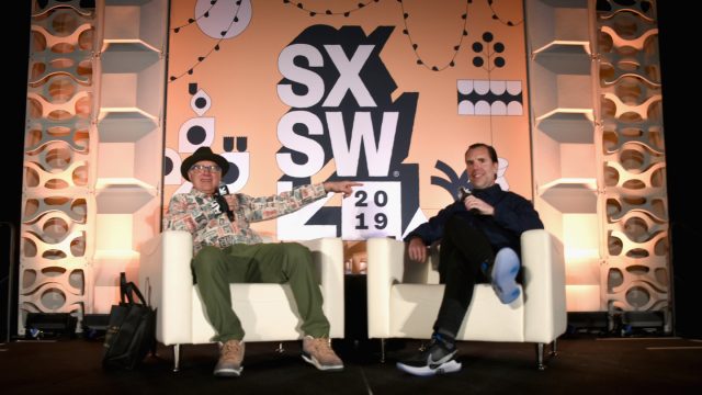 Tinker Hatfield with Scott Dadich at their Featured Session – Photo by Dave Pedley/Getty Images for SXSW