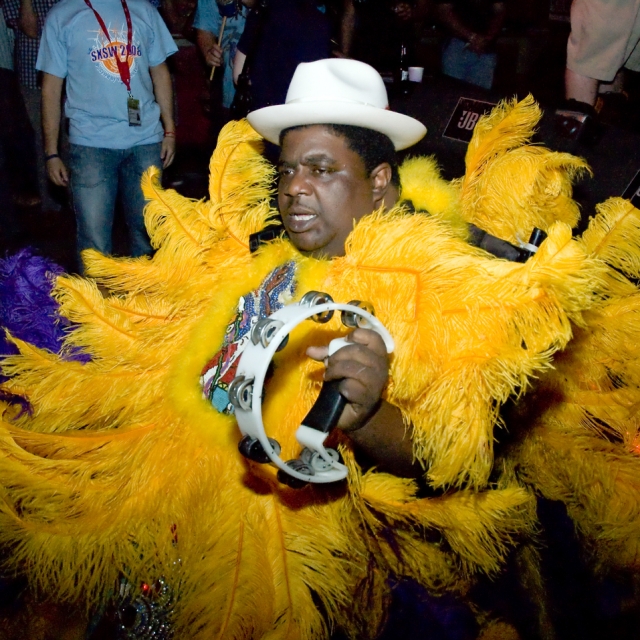 Flaming Arrows Mardi Gras Indians at the Continental Club, SXSW 2008