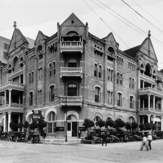 Historic exterior of the Driskill Hotel in Austin, Texas