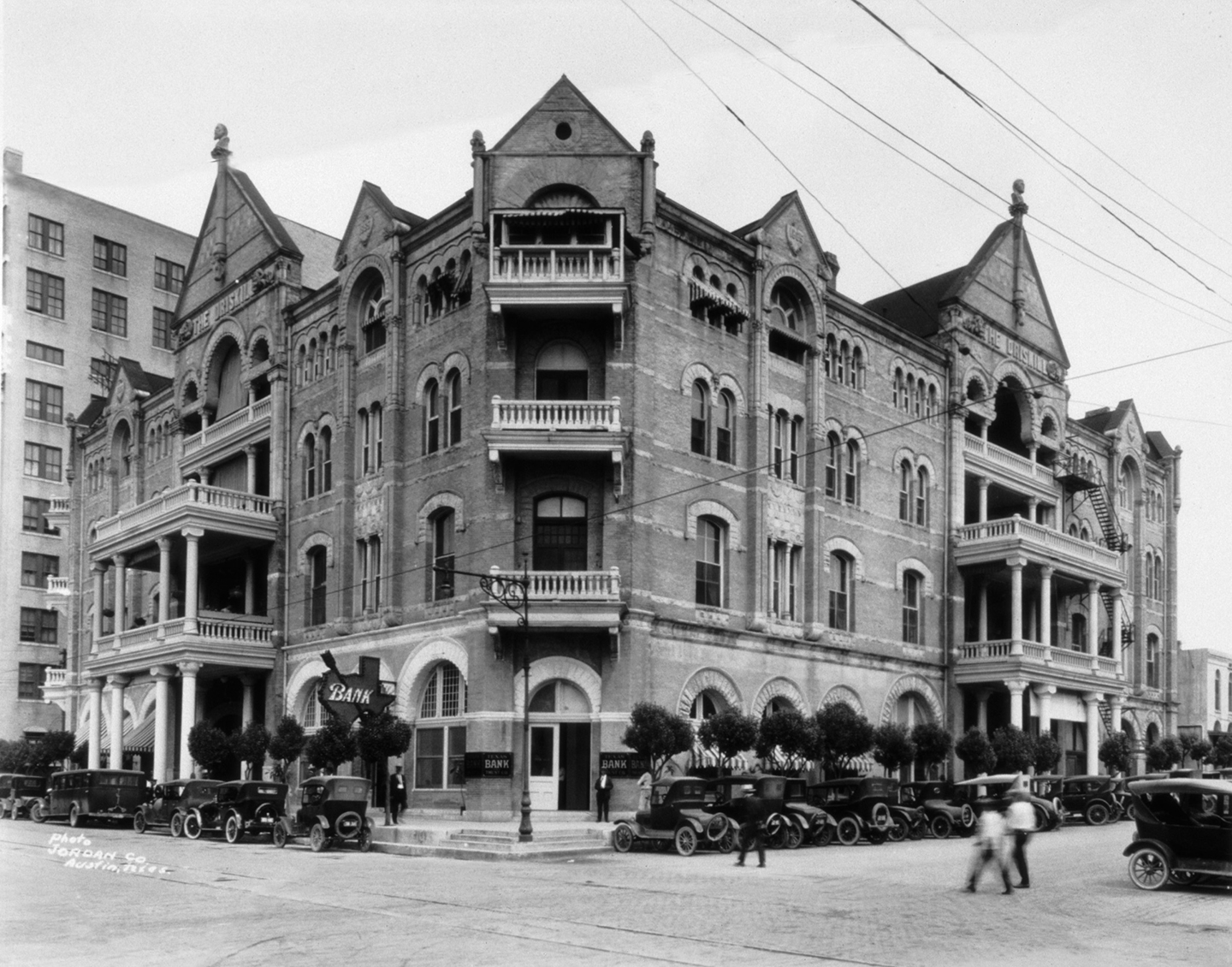 Historic exterior of the Driskill Hotel in Austin, Texas