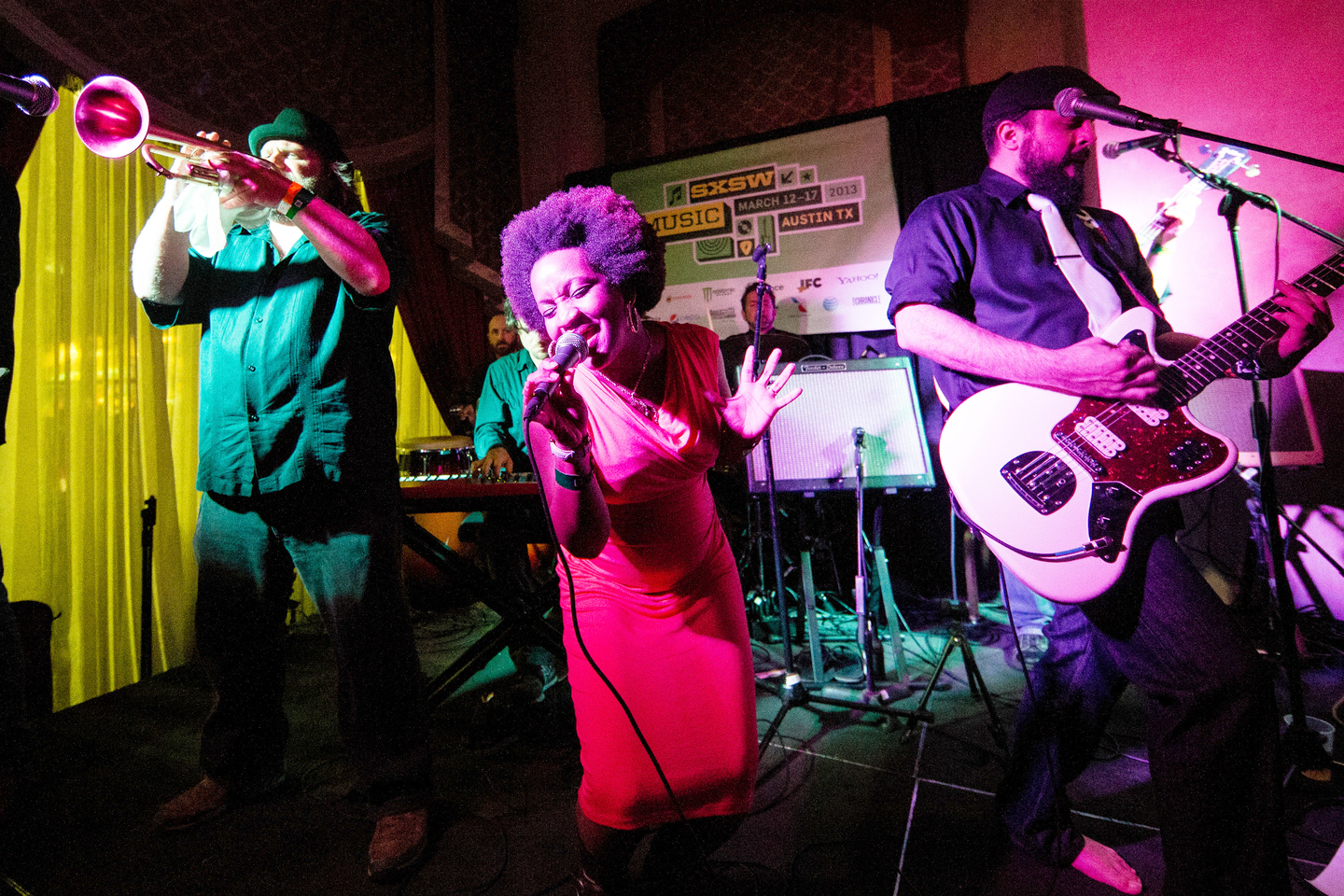 Akina Adderley performs in the Victorian Room at the Driskill Hotel in Austin, Texas at SXSW 2013