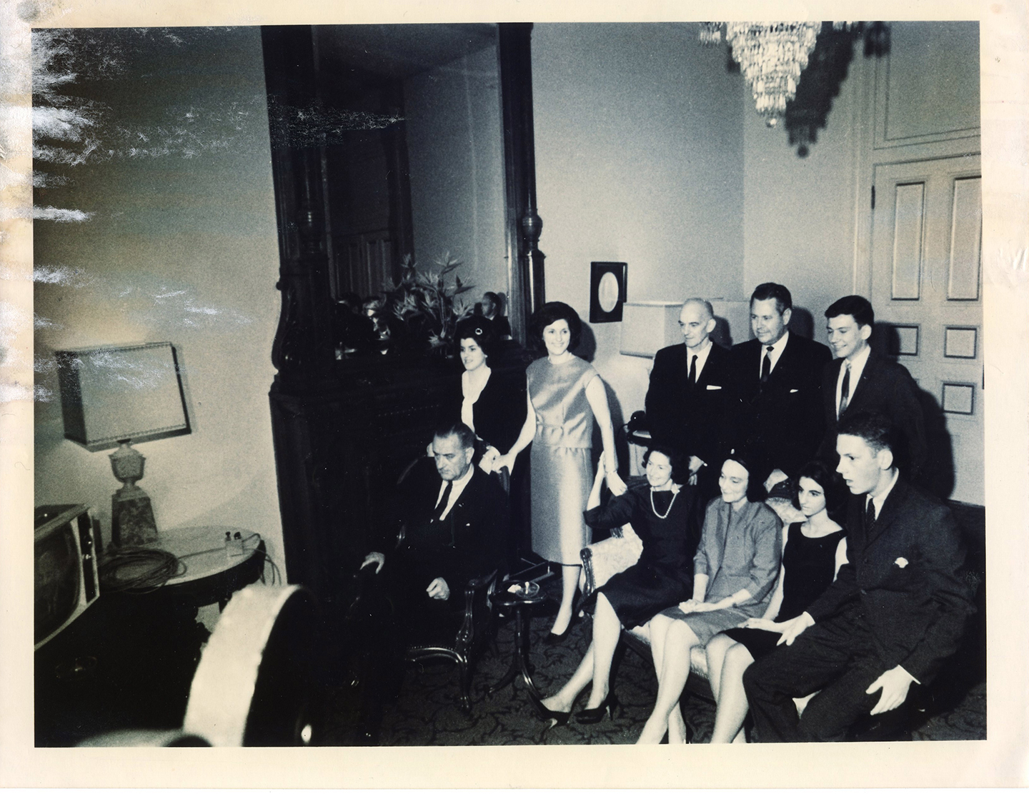 Lyndon Baines Johnson awaits election results at the Driskill Hotel in 1960 in Austin, Texas