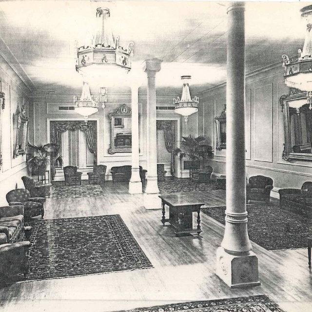 Maximillioan Room in The Driskill Hotel in Austin, Texas in the 1930s