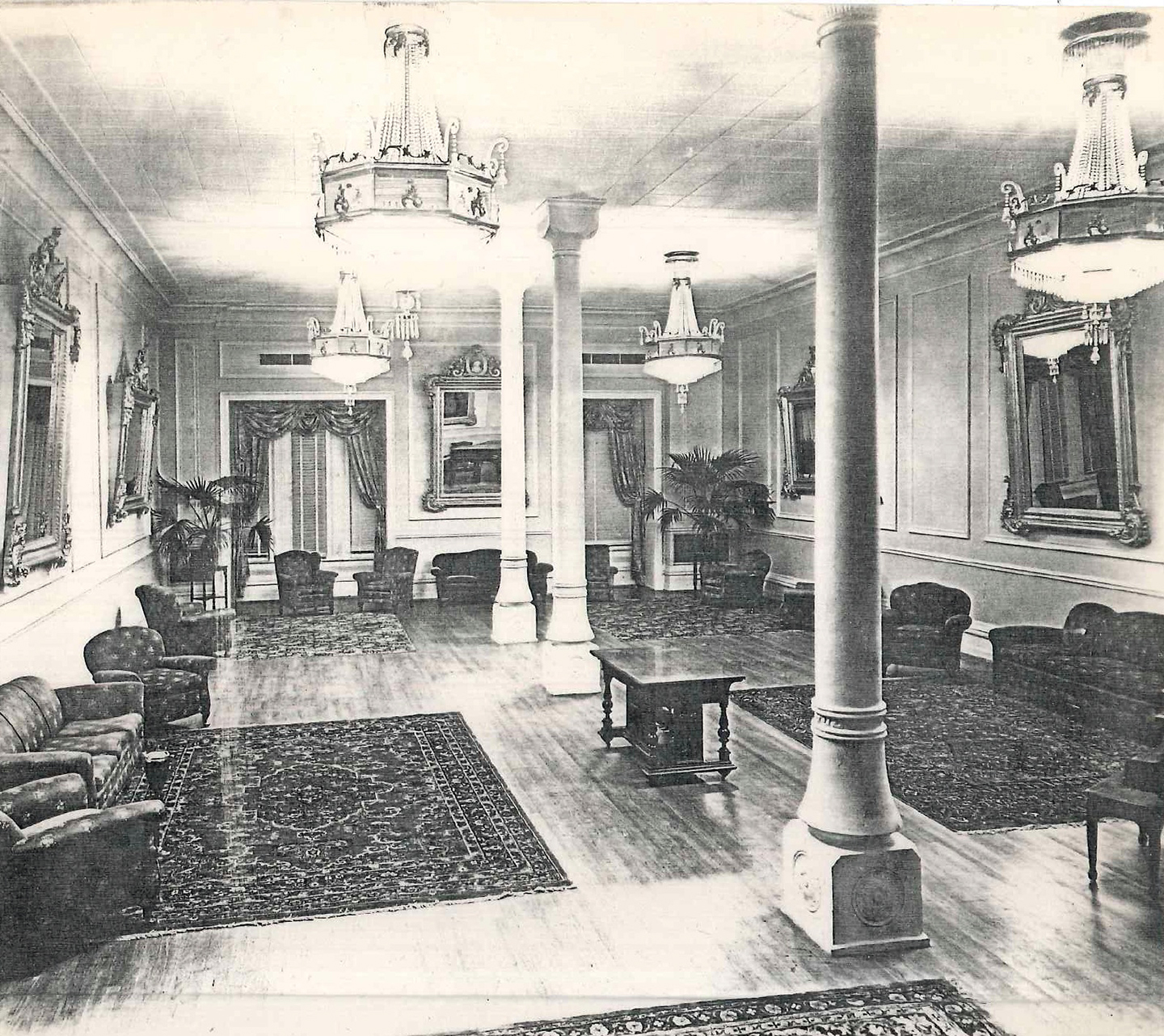 Maximillioan Room in The Driskill Hotel in Austin, Texas in the 1930s