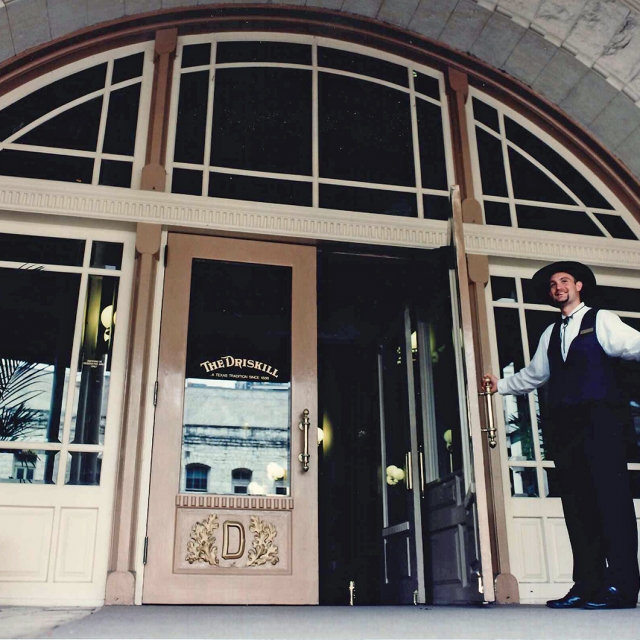 The Driskill Hotel Entrance in the late Nineties in Austin, Texas