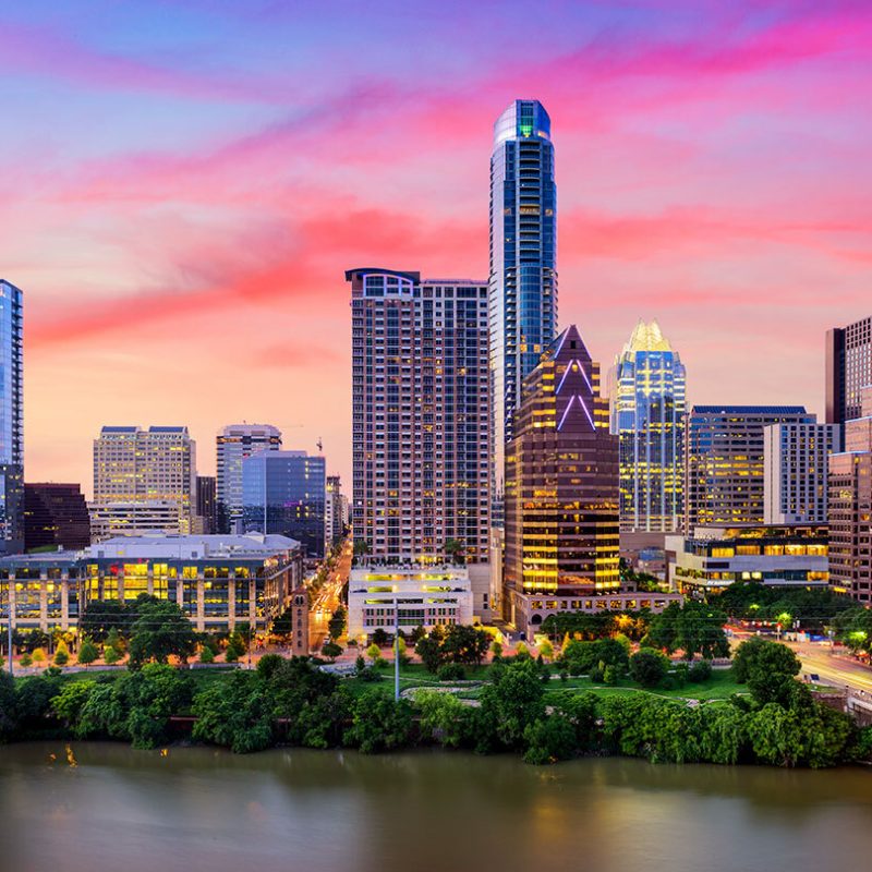 Austin skyline - SXSW Housing & Travel