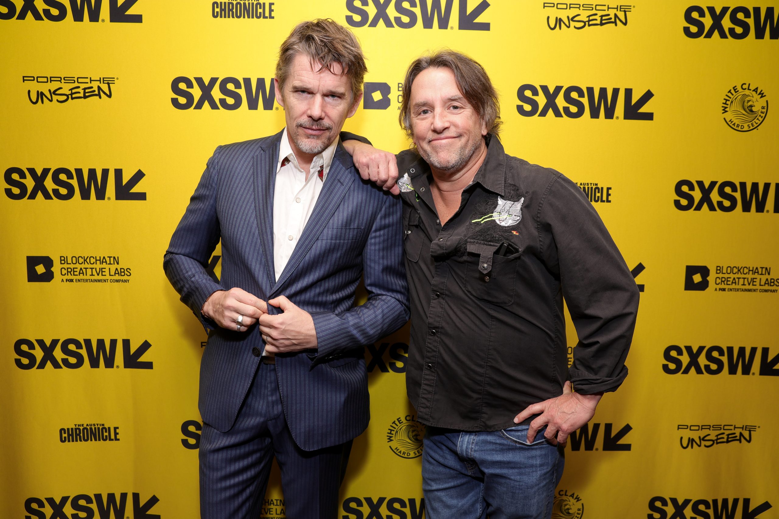 Ethan Hawke and Richard Linklater at "The Last Movie Stars" Premiere - SXSW 2022 - Photo by Rich Fury/Getty Images for SXSW
