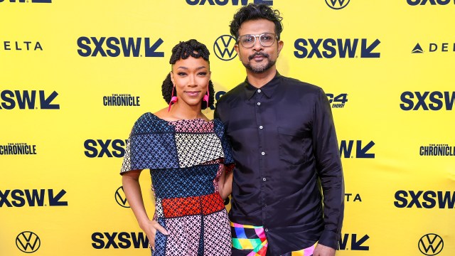 Sonequa Martin-Green and Utkarsh Ambudkar at the My Dead Friend Zoe SXSW 2024 World Premiere - Photo by by Diego Donamaria