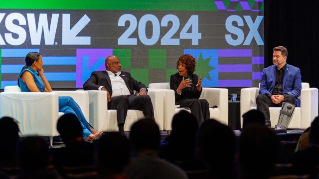 Featured Session: 2050: Reimagining Future Cities Without Homelessness – SXSW 2024 – Photo by Andy Wenstrand