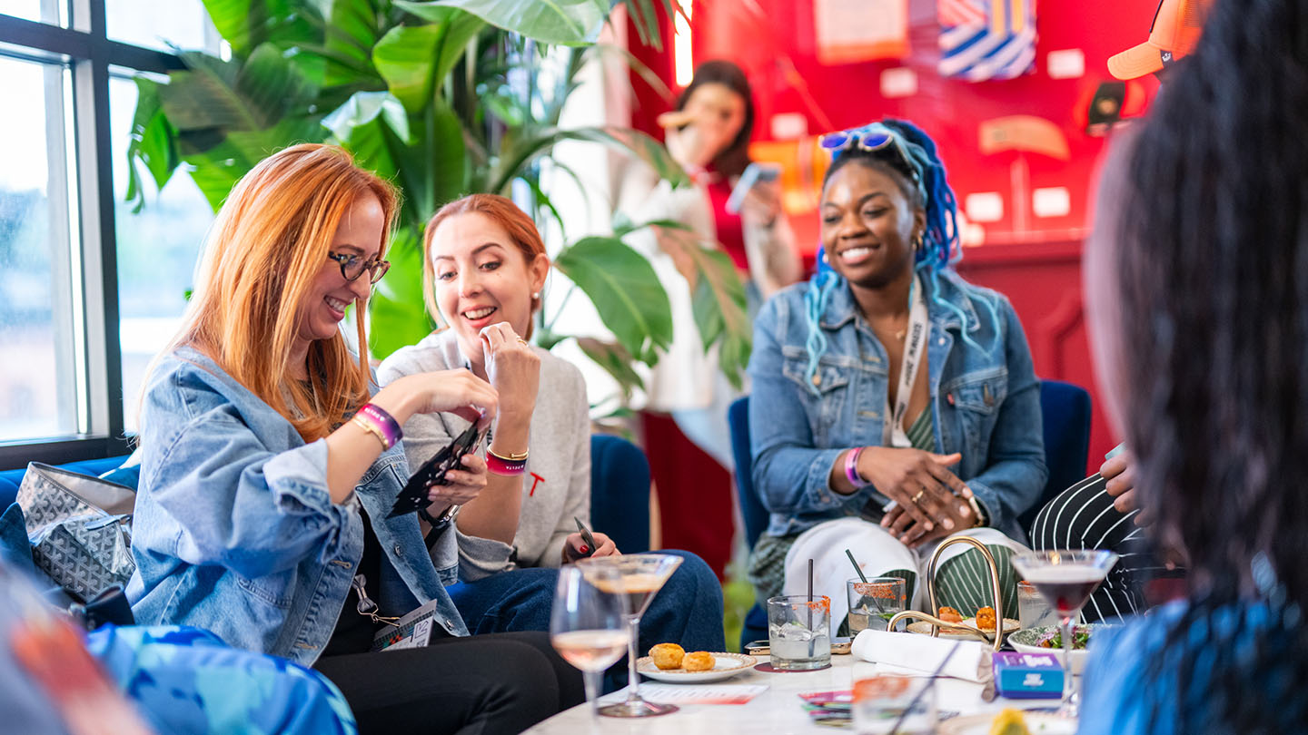 Attendees at Delta Lounge – SXSW 2024 – Photo by Tico Mendoza