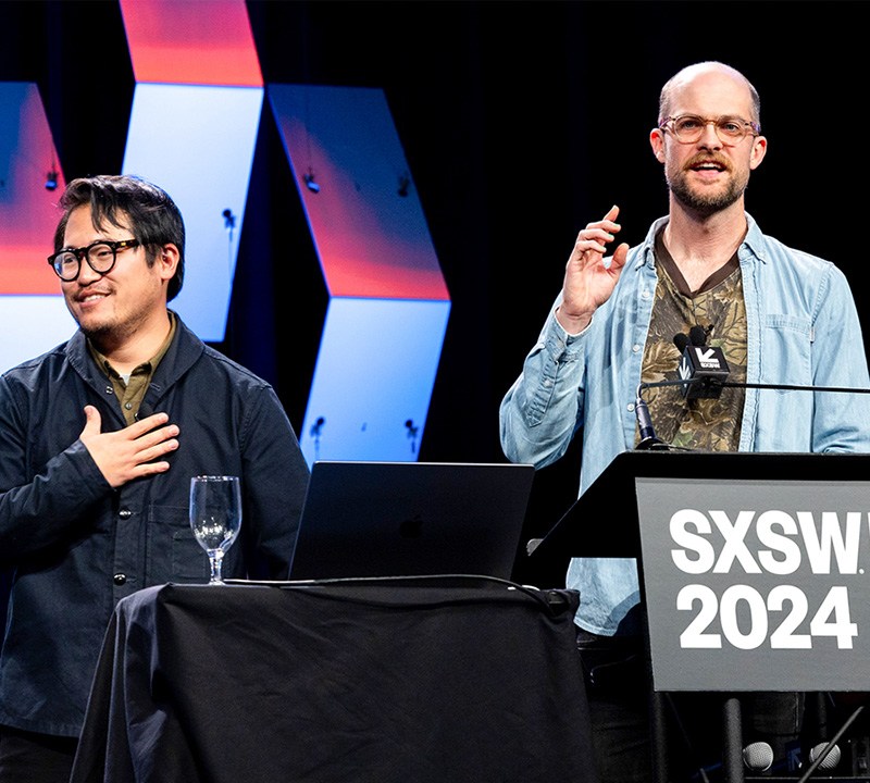 Keynote Speakers Daniel Kwan and Daniel Scheinert – SXSW 2024 – Photo by Lauren Hartmann Keynote Speakers Daniel Kwan and Daniel Scheinert – SXSW 2024 – Photo by Lauren Hartmann