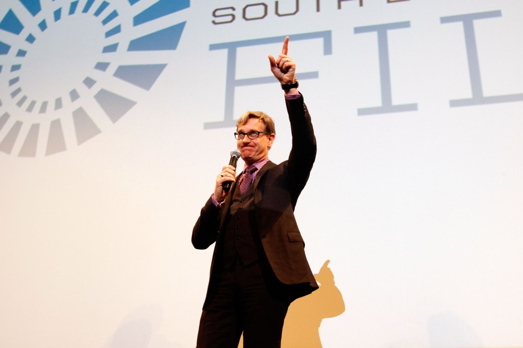 AUSTIN, TX - MARCH 13: Director Paul Feig speaks onstage at the 2011 SXSW Music, Film + Interactive Festival "Bridesmaids" Premiere at Paramount Theater on March 13, 2011 in Austin, Texas. (Photo by Scott Melcer/WireImage) *** Local Caption *** Paul Feig