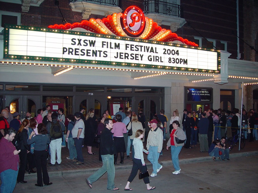 Paramount Theatre marquee at SXSW Film 2004. Photographer unknown.
