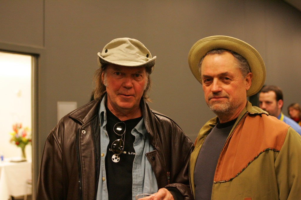 Neil Young & Jonathan Demme at SXSW 2006. Photo by Gary Miller.