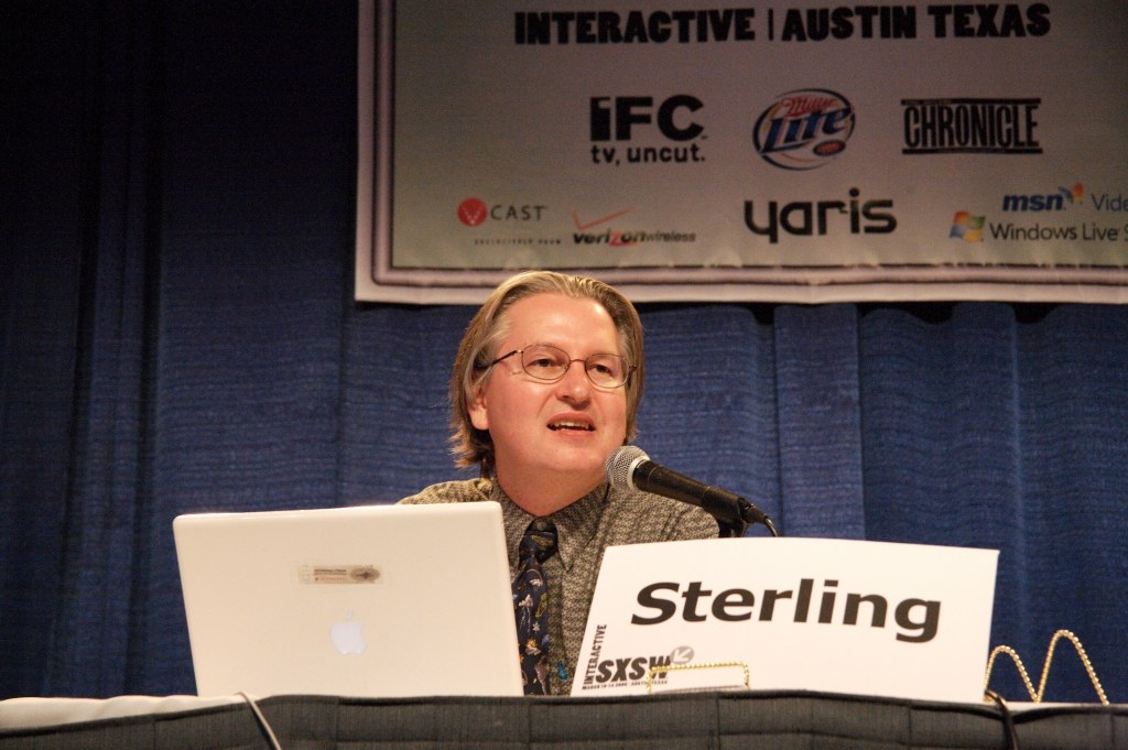 2006 Interactive Keynote Bruce Sterling Closing Remarks. Photo by Brian Birzer.