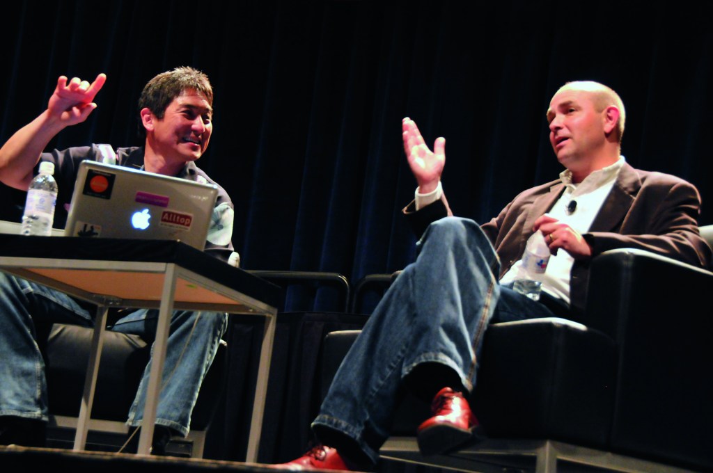 Chris Anderson (author) & Guy Kawasaki at SXSW Interactive 2009. Photo by Stephanie Black.