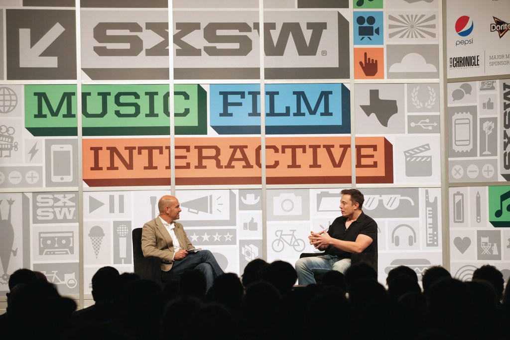 Elon Musk (entrepreneur) at SXSW Interactive 2013. Photo by Sean Mathis/Getty Images.