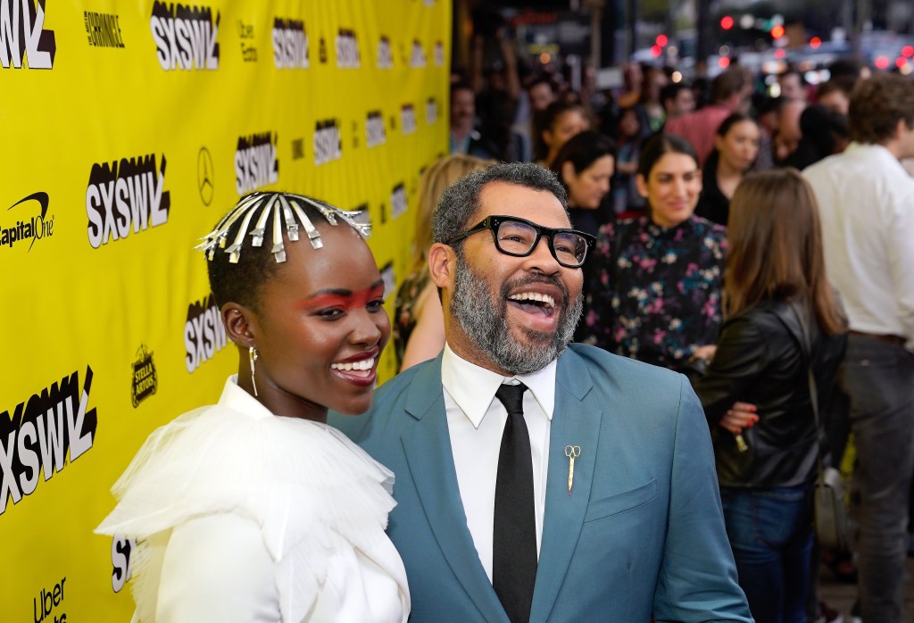 Lupita Nyong'o and Jordan Peele attend the "Us" Premiere during the 2019 SXSW Conference and Festivals at Paramount Theatre on March 8, 2019 in Austin, Texas. (Photo by Ismael Quintanilla/Getty Images for SXSW)