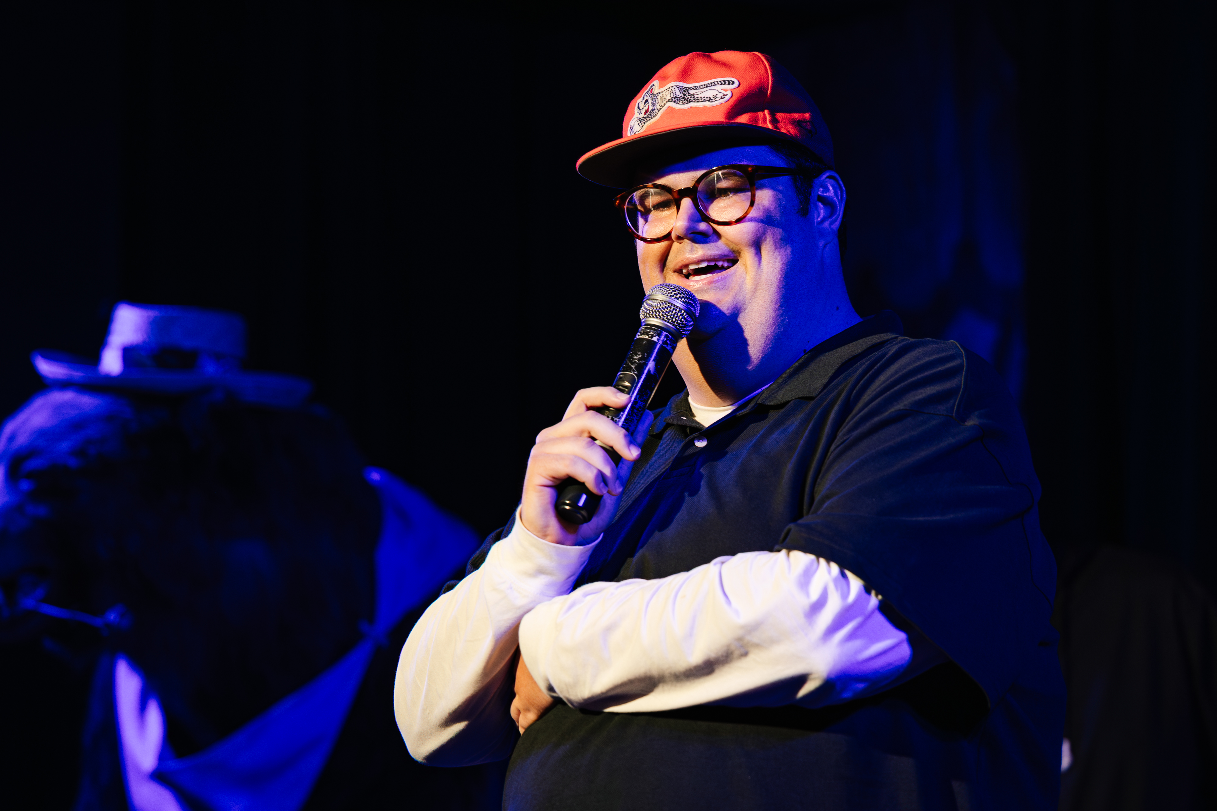  Can we add a caption “Caleb Hearon on DAD Comedy at SXSW 2026.